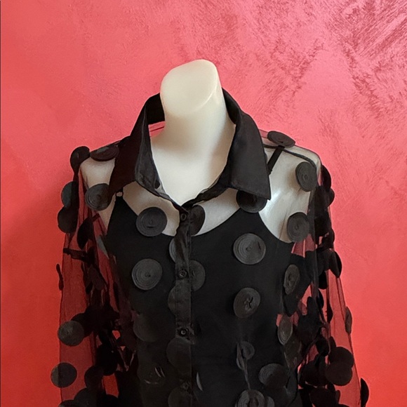 Fashion Nova Black Sheer Top - Picture 3 of 5